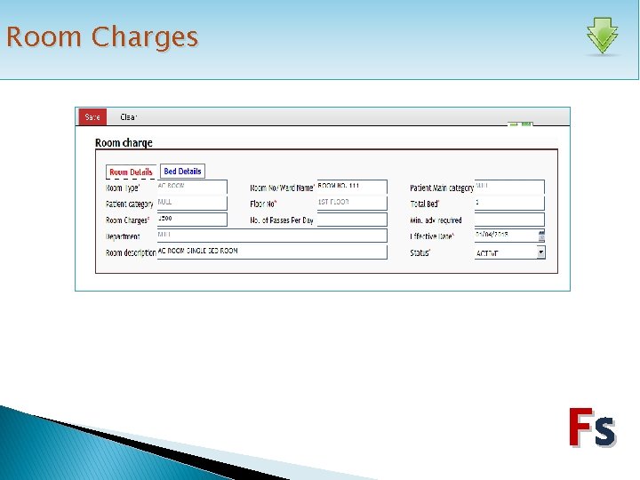Room Charges Fs 