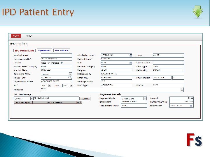 IPD Patient Entry Fs 