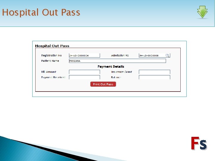 Hospital Out Pass Fs 