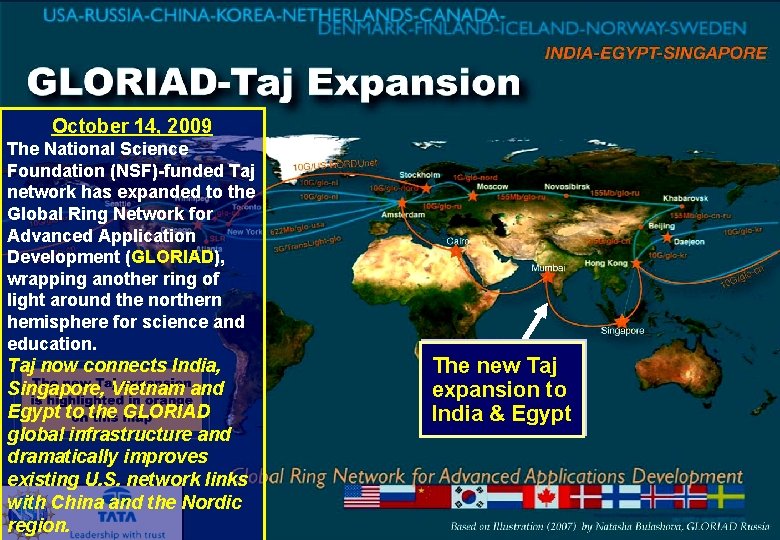 October 14, 2009 The National Science Foundation (NSF)-funded Taj network has expanded to the
