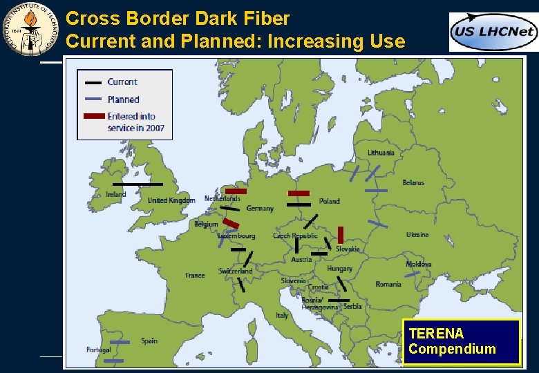 Cross Border Dark Fiber Current and Planned: Increasing Use TERENA Compendium 