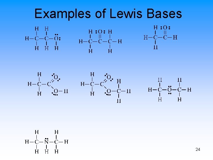 Examples of Lewis Bases 24 