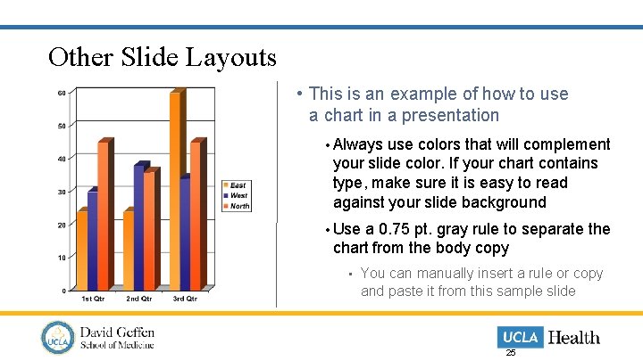 Other Slide Layouts • This is an example of how to use a chart