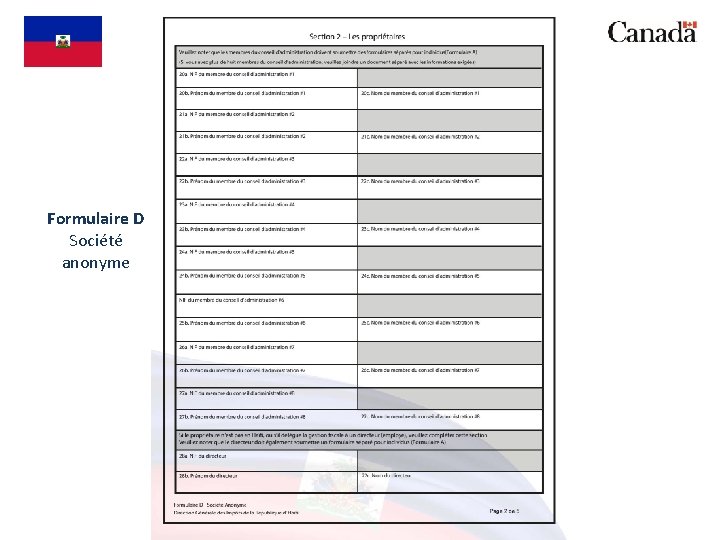 Formulaire D Société anonyme 