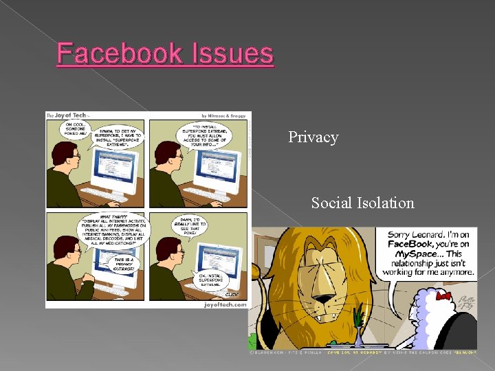 Facebook Issues Privacy Social Isolation 