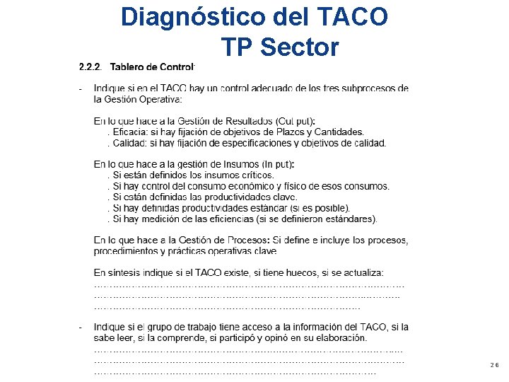 Diagnóstico del TACO TP Sector Relaciones del Trabajo | UBA Administración de Personal III