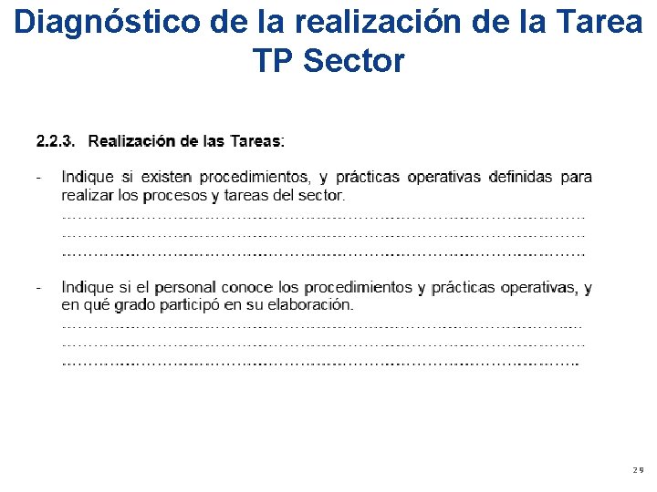 Diagnóstico de la realización de la Tarea TP Sector Relaciones del Trabajo | UBA