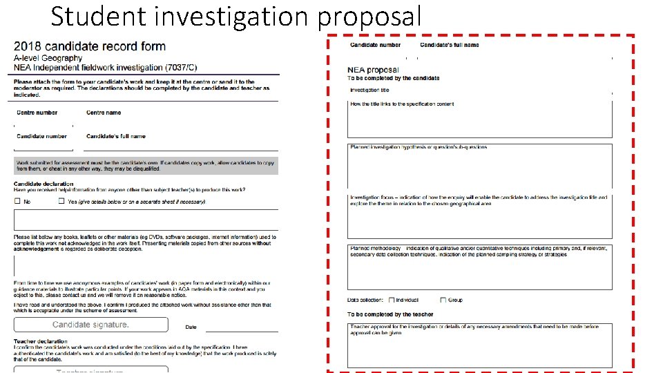 Student investigation proposal 