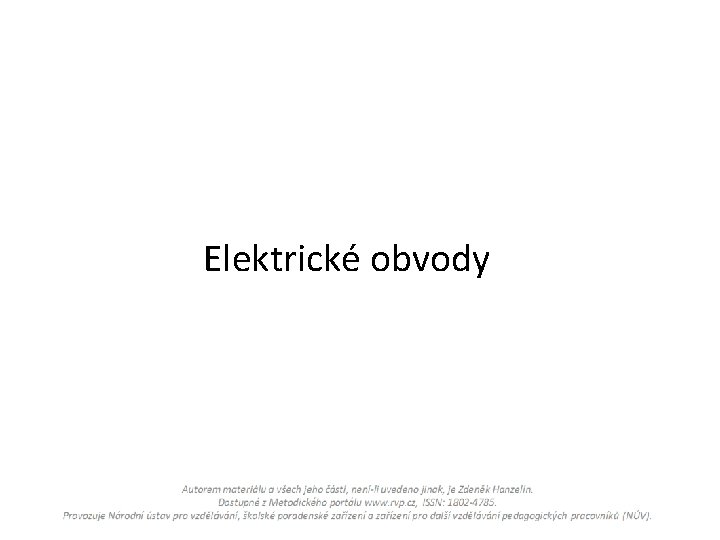 Elektrické obvody 