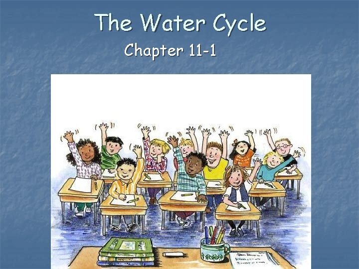 The Water Cycle Chapter 11 -1 