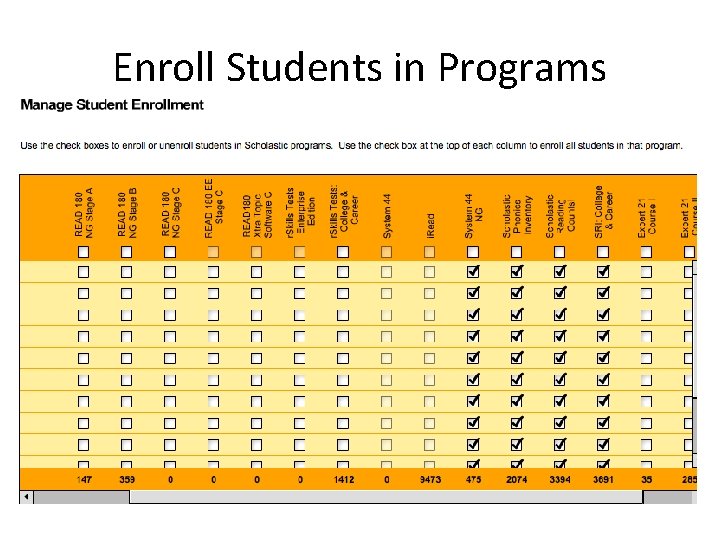 Enroll Students in Programs 