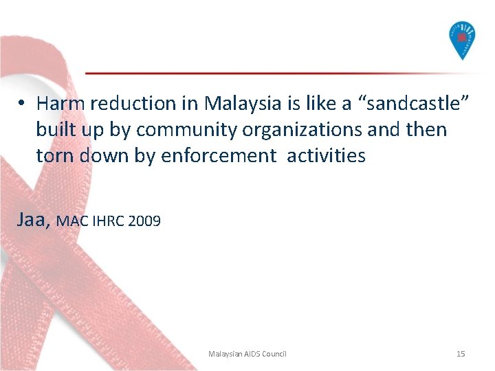 Rolling Out The National Harm Reduction Programme In
