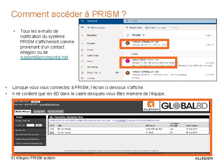 Comment accéder à PRISM ? § § § Tous les e-mails de notification du système