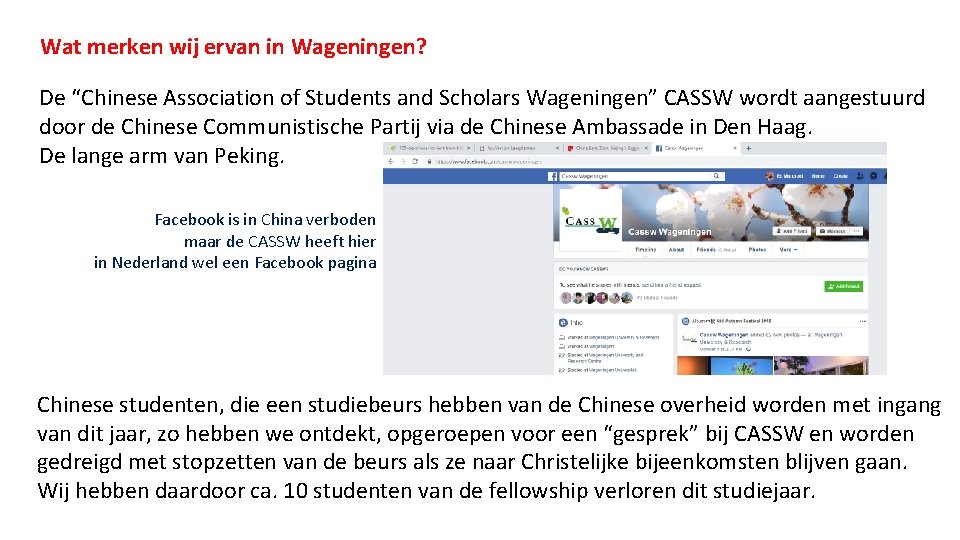 Wat merken wij ervan in Wageningen? De “Chinese Association of Students and Scholars Wageningen”