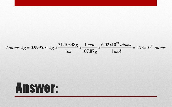 Answer: Answer: