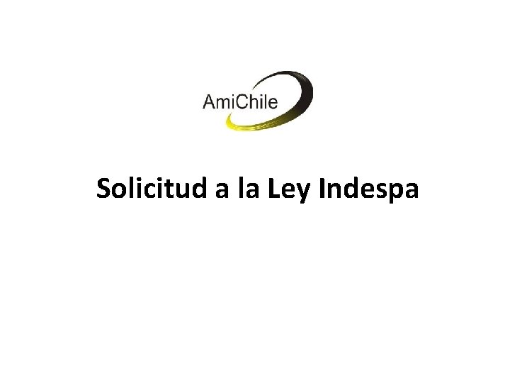 Solicitud a la Ley Indespa 