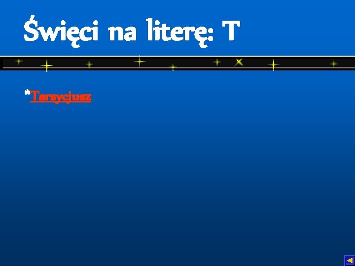 Święci na literę: T *Tarsycjusz 