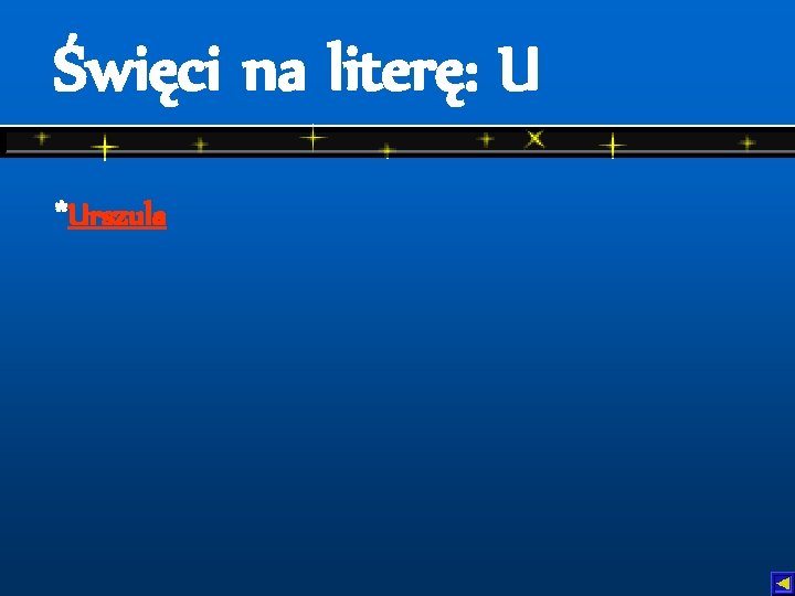 Święci na literę: U *Urszula 