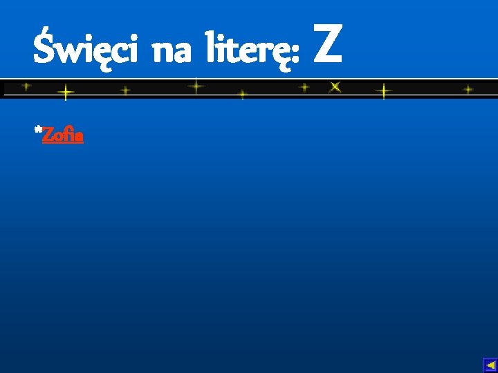 Święci na literę: *Zofia Z 