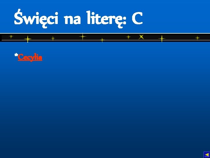 Święci na literę: C *Cecylia 