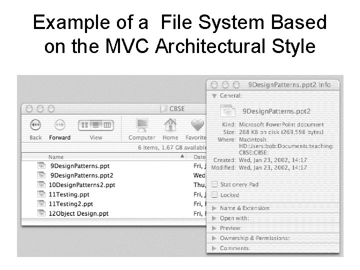Example of a File System Based on the MVC Architectural Style 
