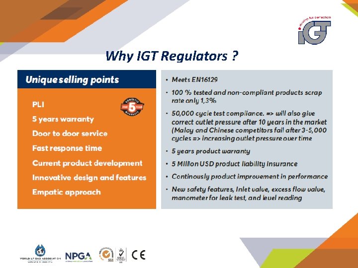 Why IGT Regulators ? 