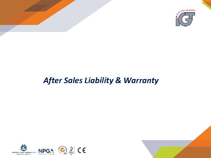 After Sales Liability & Warranty 