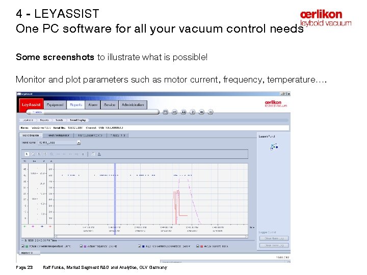 4 - LEYASSIST One PC software for all your vacuum control needs Some screenshots