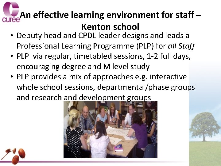 An effective learning environment for staff – Kenton school • Deputy head and CPDL