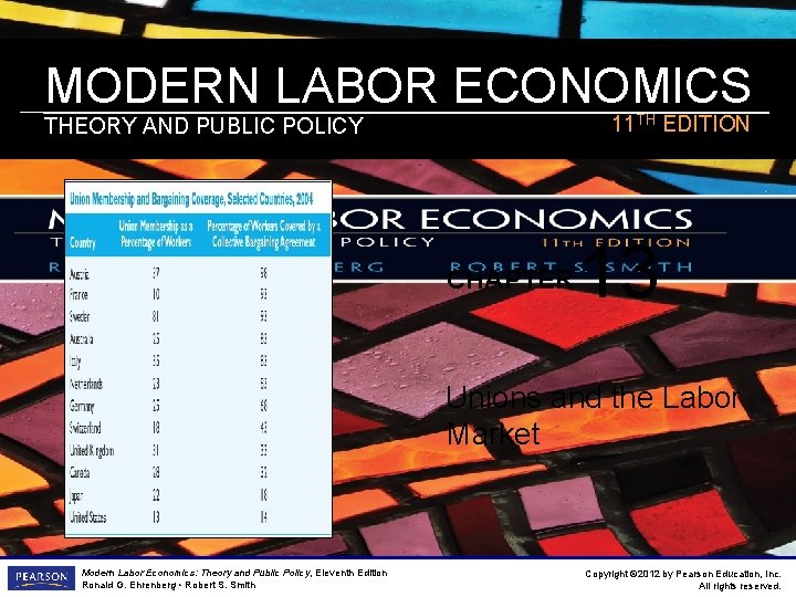 MODERN LABOR ECONOMICS 11 TH EDITION THEORY AND PUBLIC POLICY CHAPTER 13 Unions and