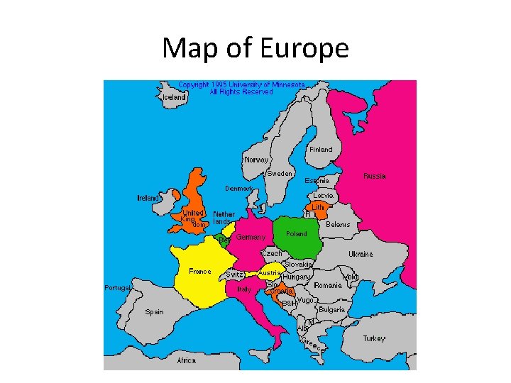 Map of Europe 