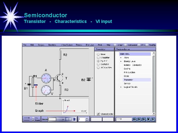 Semiconductor Transistor - Characteristics - VI input 