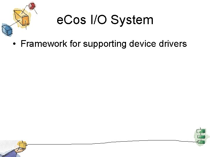 e. Cos I/O System • Framework for supporting device drivers 