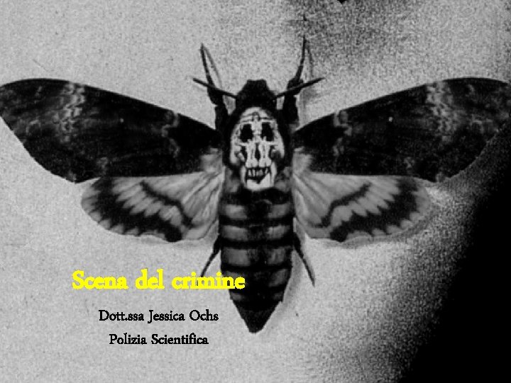 Scena del crimine Dott. ssa Jessica Ochs Polizia Scientifica Scena del crimine Dott. ssa Jessica Ochs Polizia Scientifica