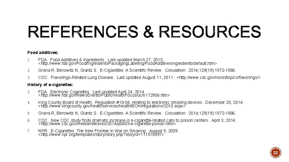 Food additives: 1. FDA. Food Additives & Ingredients. Last updated March 27, 2013. <http: