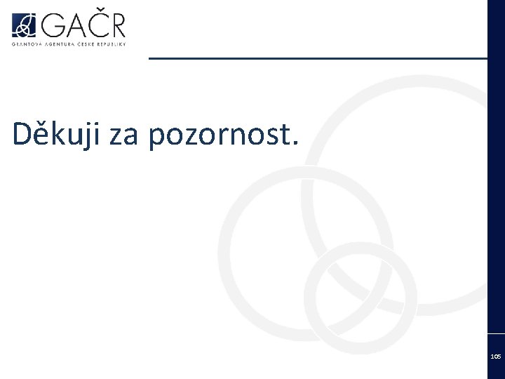 Děkuji za pozornost. 105 