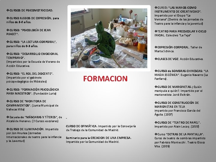 v. CURSOS DE PSICOMOTRICIDAD. v. CURSO JUEGOS DE EXPRESIÓN, para niños de 3 v. CURSOS DE PSICOMOTRICIDAD. v. CURSO JUEGOS DE EXPRESIÓN, para niños de 3