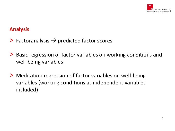 Analysis > Factoranalysis predicted factor scores > Basic regression of factor variables on working