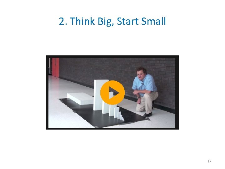 2. Think Big, Start Small 17 