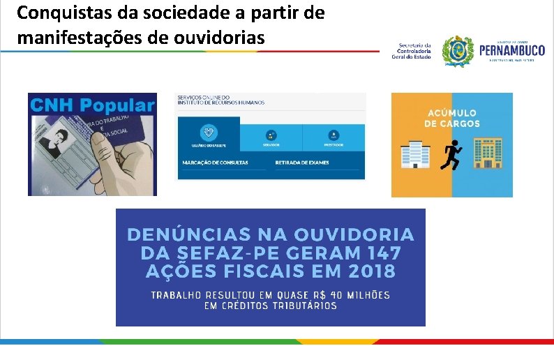 Conquistas da sociedade a partir de manifestações de ouvidorias 