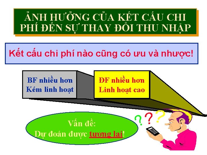 ẢNH HƯỞNG CỦA KẾT CẤU CHI PHÍ ĐẾN SỰ THAY ĐỔI THU NHẬP Kết