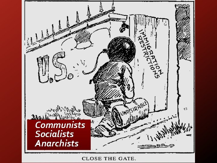 Communists Socialists Anarchists 