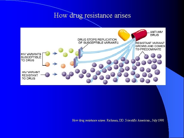 How drug resistance arises. Richman, DD. Scientific American , July 1998 