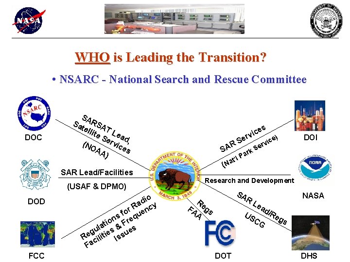 WHO is Leading the Transition? • NSARC - National Search and Rescue Committee DOC