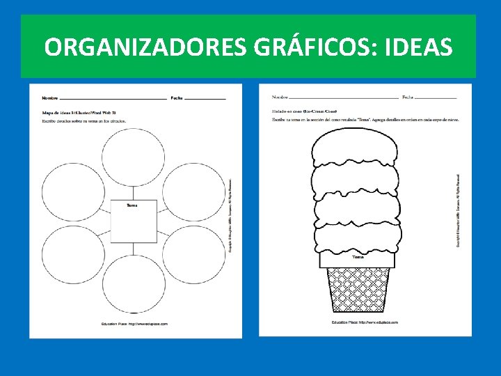 ORGANIZADORES GRÁFICOS: IDEAS 