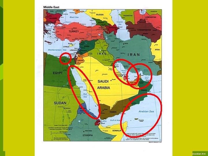 The Arabian Peninsula ¡ What three continents surround the Arabian Peninsula? l Europe, Asia,