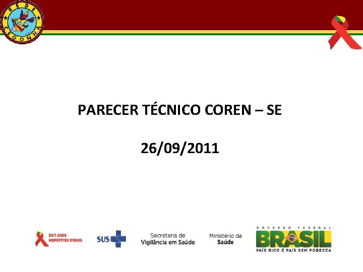 PARECER TÉCNICO COREN – SE 26/09/2011 