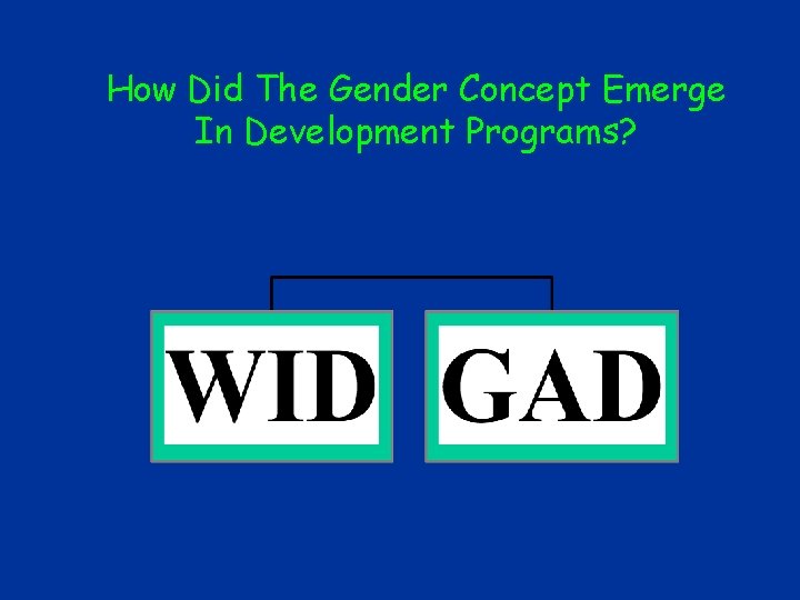 How Did The Gender Concept Emerge In Development Programs? How Did The Gender Concept Emerge In Development Programs?