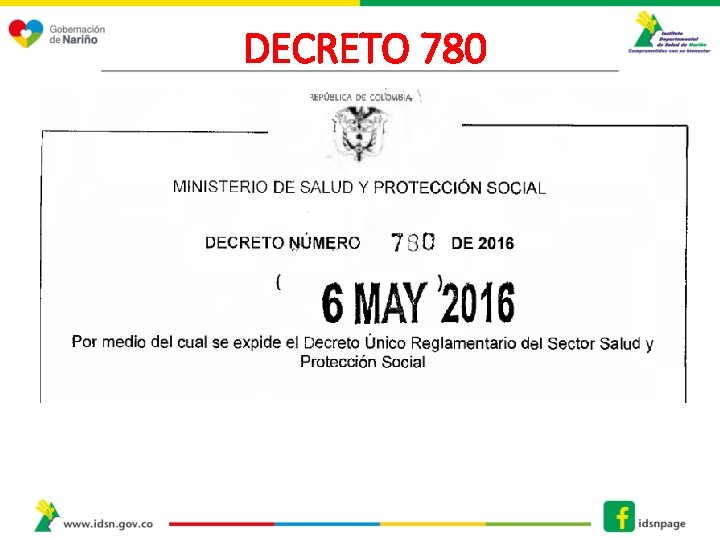 DECRETO 780 DECRETO 780