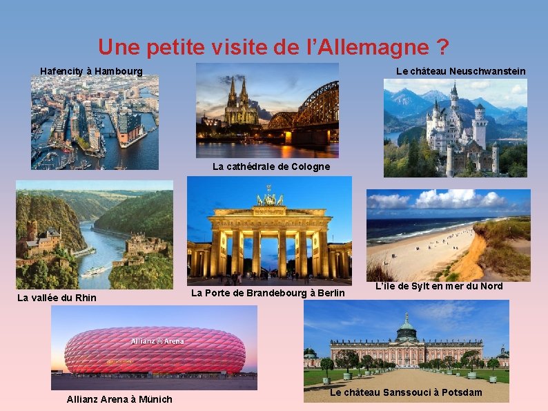 Une petite visite de l’Allemagne ? Hafencity à Hambourg Le château Neuschwanstein La cathédrale